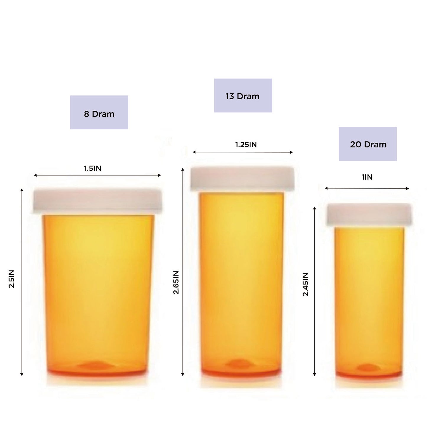 Easy Cap Plastic Prescription Vials - Safe & Convenient