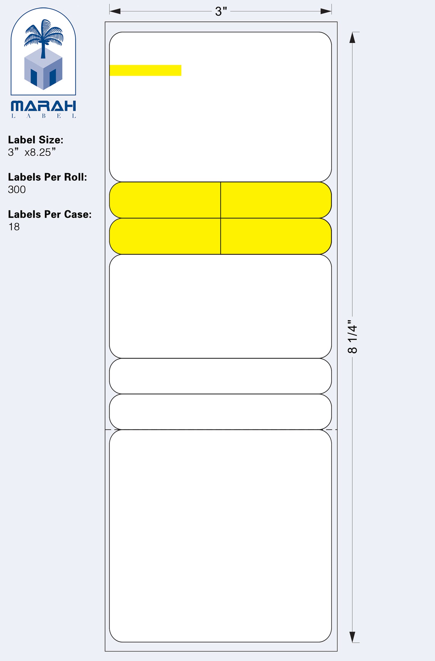 Thermal Prescription Rx Custom Label Dimensions
