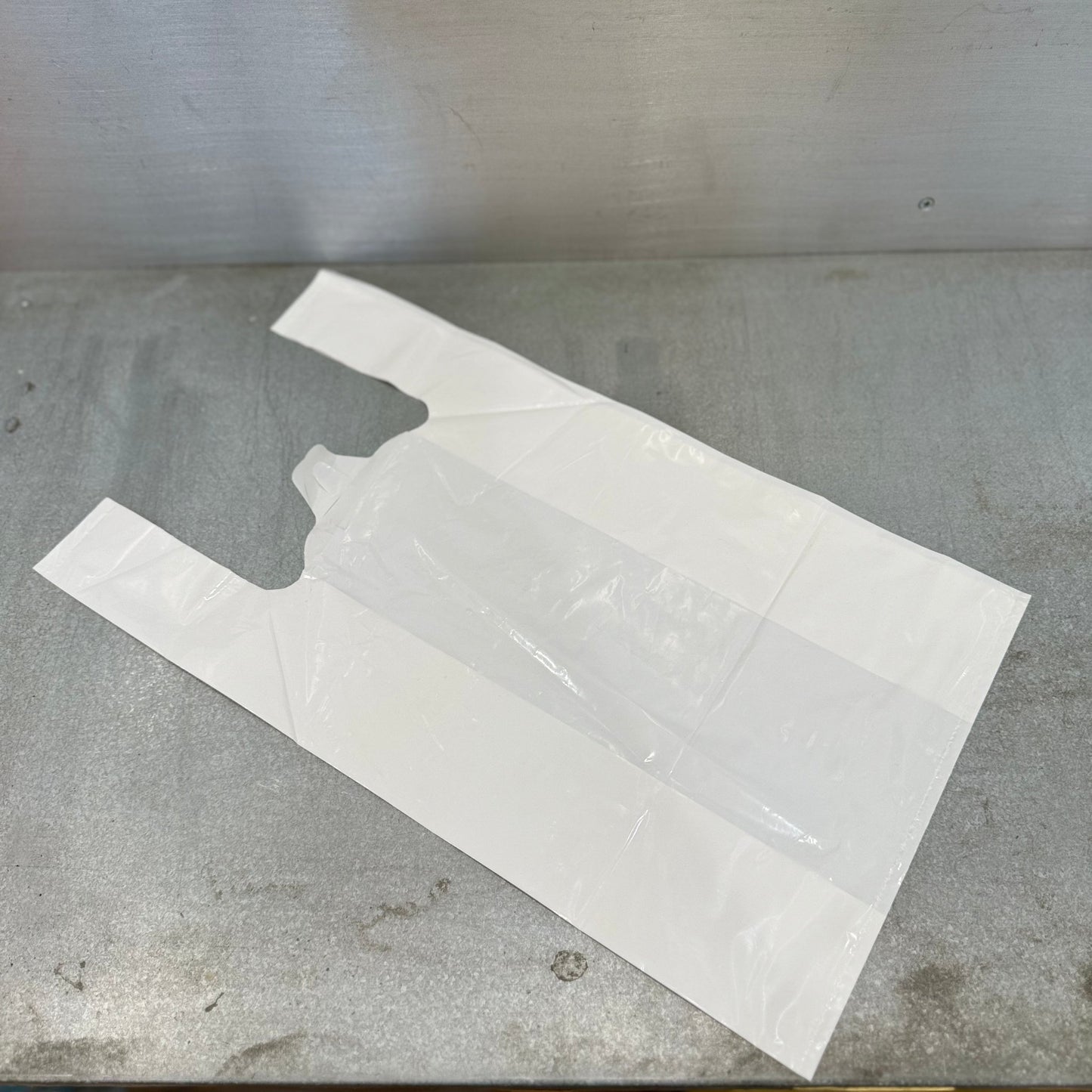 white blank t-shirt bag (angle)