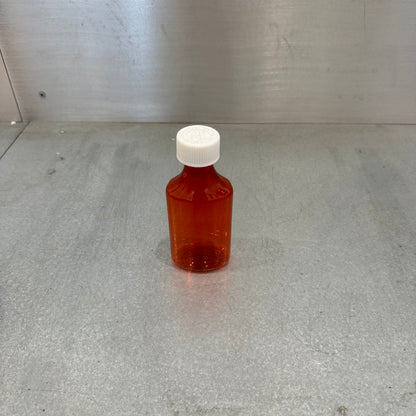 Medium Liquid Medicine Bottle with Cap - Amber