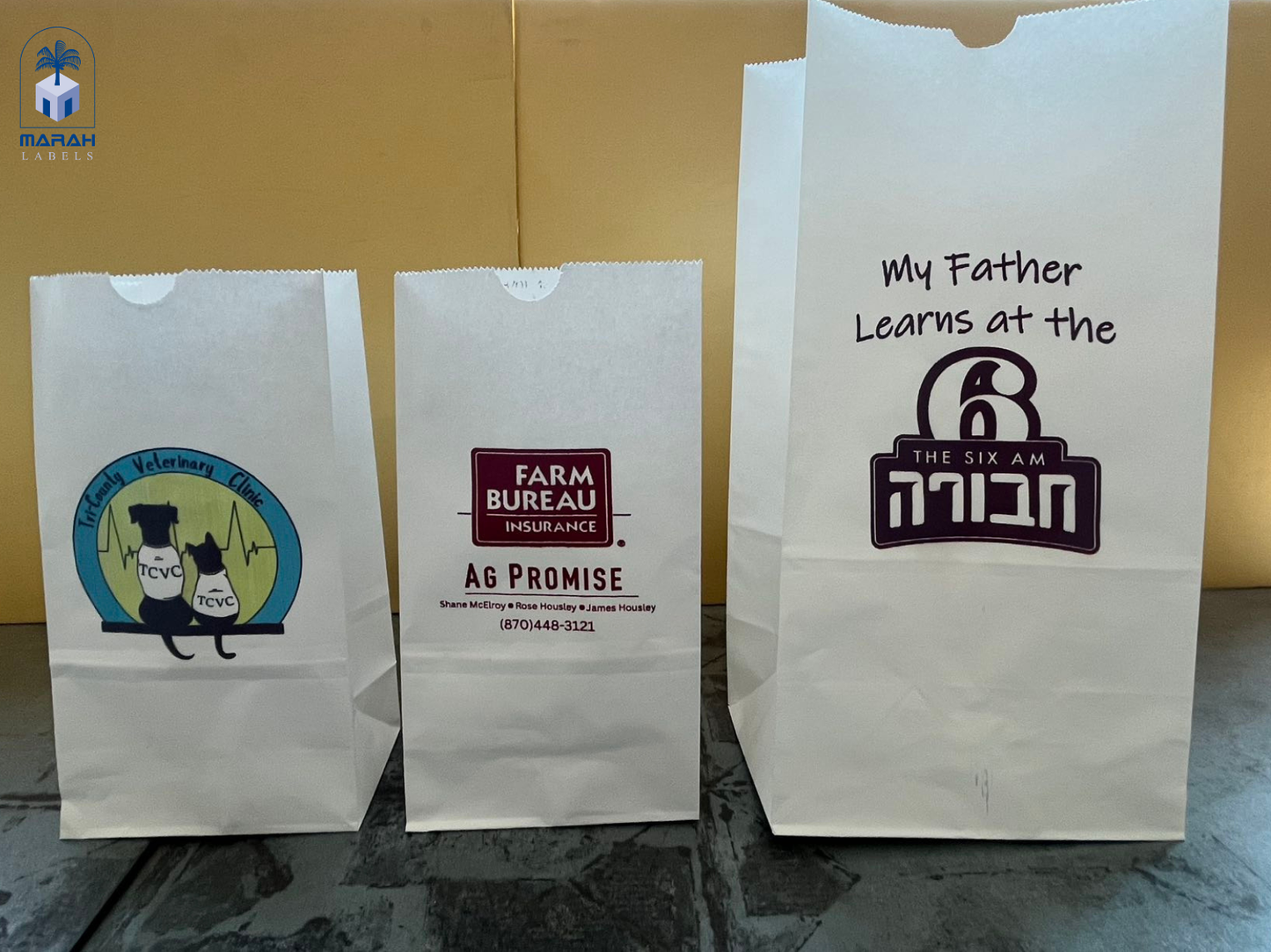 marah custom bags pharmacy paper bags 